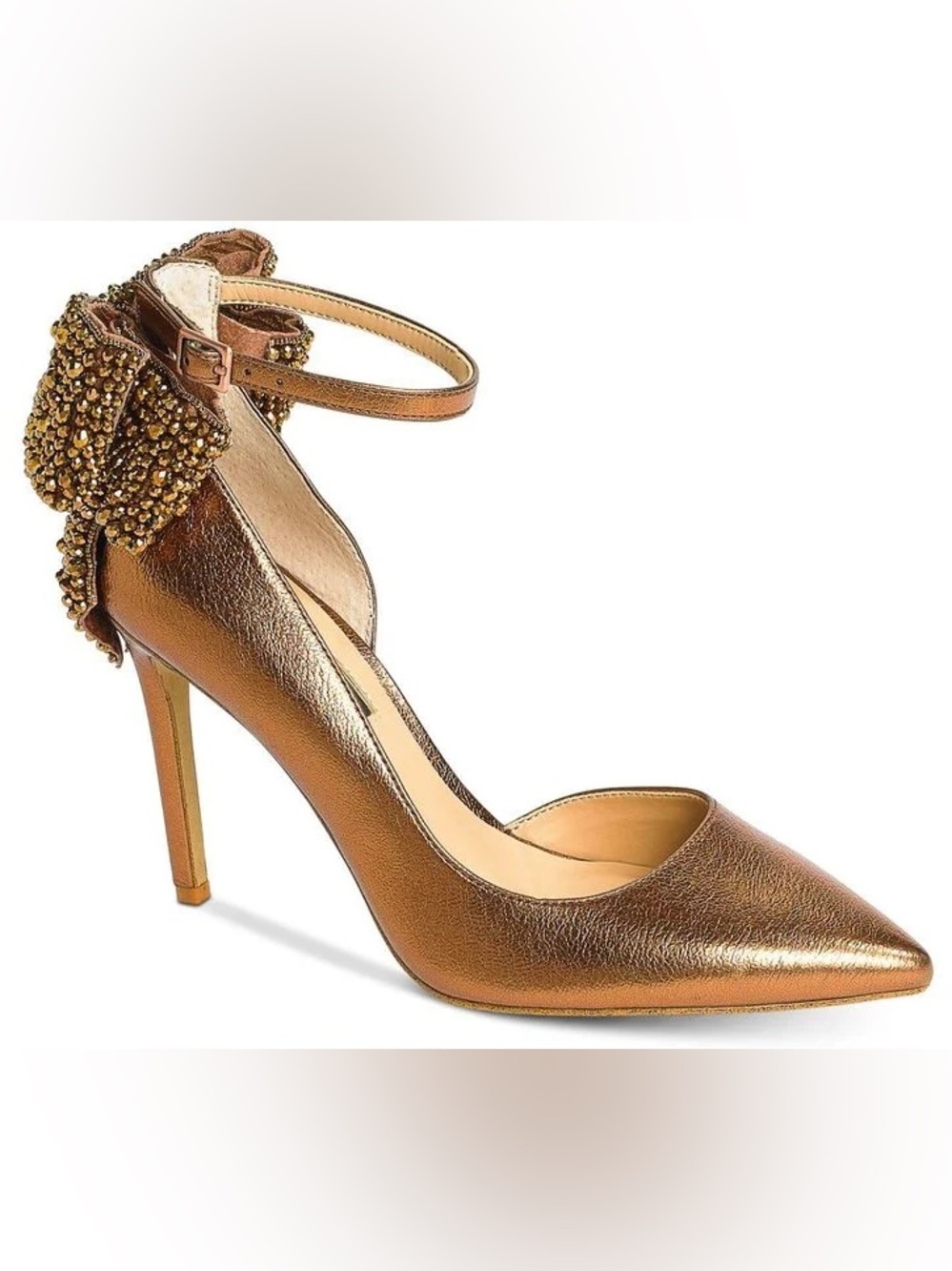 INC International Concepts Kaison Evening Bronze Bow Pumps Size 8